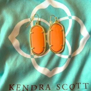 Kendra Scott authentic Coral color Elle Earrings